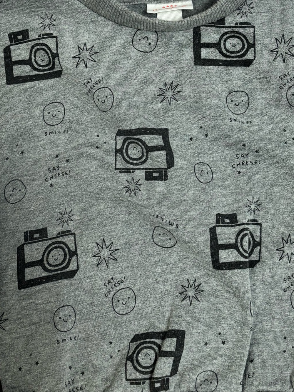🎉(18m) Cat & Jack Gray Baby Sweatshirt Set - Picture 3 of 5